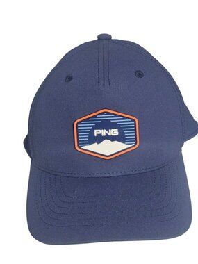 New PING 1.10 Golf Hat Cap Sunset Blue Snapback Logo FlexFit Tech Outdoors Sport